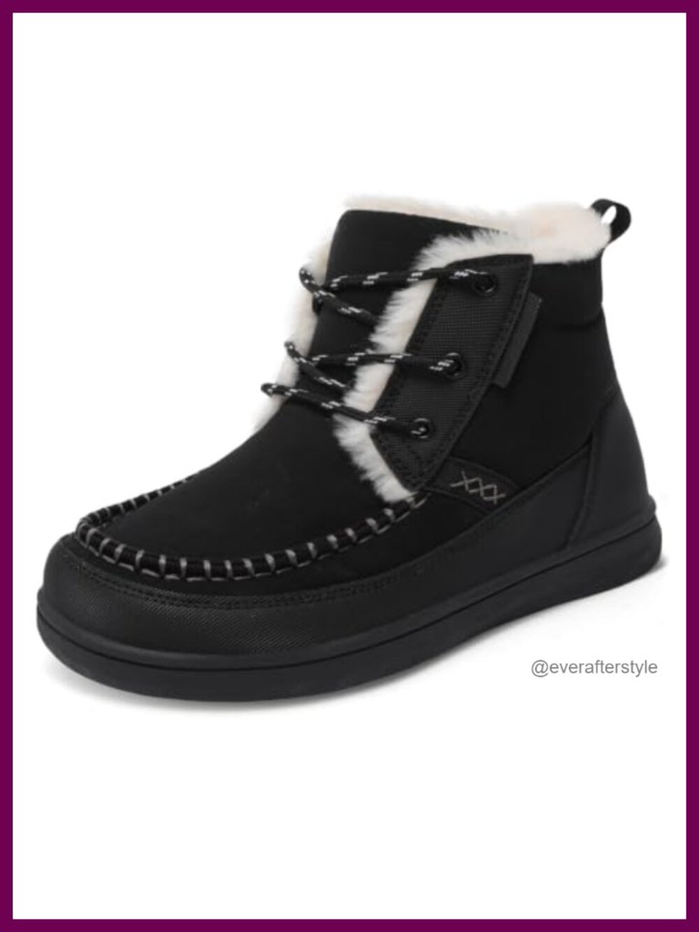 Water Resistant Zero Drop Faux Fur Lined Wide Toe Winter Snow Boots
